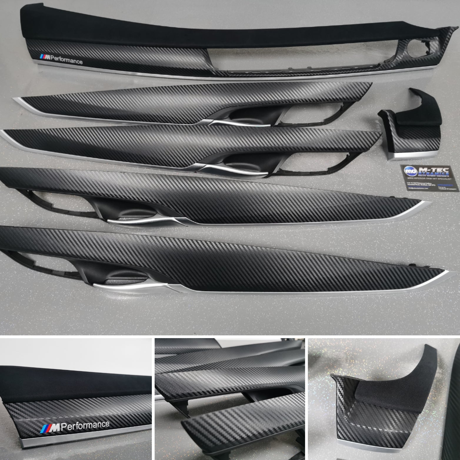 BMW X6 F16 INTERIOR TRIM SET - PERFORMANCE STYLE 3D CARBON / ALCANTARA